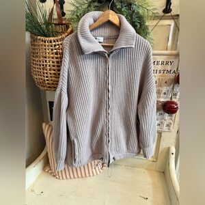 Cozy Gray Knit Cardigan